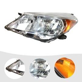 Headlamp Assemble For 2012 2013 2014 Toyota Yaris L/LE Hatchback Headlights Headlamps LED Headlight Headlamps Front Head Lights Lamps Replacement (Left Driver Side)