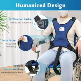 AOSSA Wheelchair Seat Belt Restraints Safety for Elderly Wheelchair Harness Adult S...