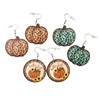 Acrylic Pumpkin Earrings Leopard Print Pumpkin Dangle Earrings Sunflower Thanksgiving