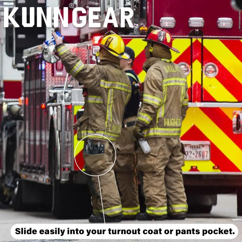 KUNN Firefighter 4-Pocket Tool Pouch Inside Turnout Coat Bunker Pocket
