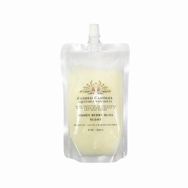 Guided Candles Scented Squeezable Wax Melts, 8 oz Luxury Coconut Soy Wax Blend (Honey Berry Bliss)