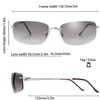 The Fresh Minimalist Small Rectangular Sunglasses Clear Eyewear - Gift