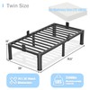 14 inch Twin Bed Frame with Rounded Corner Legs and