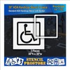 Parking Lot Stencil - 30 in - Handicap Stencil with