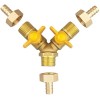 Hardwareeeer 3/4" Hose Barb Brass 3 Way Shut Off Valve