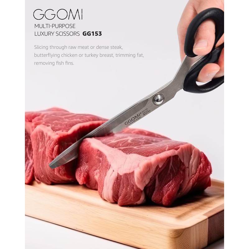 GGOMI Heavy Duty Multi-Purpose Kitchen Shears [3Pack] Korean Barbecue Kalbi