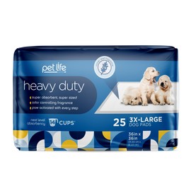 Pet Life Unlimited Triple Extra Large Puppy Pads, Pee Pads for Dogs, Dog Training Pads - Odor Controlling Dog Pee Pads with Wetness-Activated Fragrance - USA Made - 36" x 36" - 25 Count (3XL)