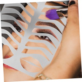 FOMIYES Professional Eyebrow Drawing Stencil Metal Grooming Tool for Beginners