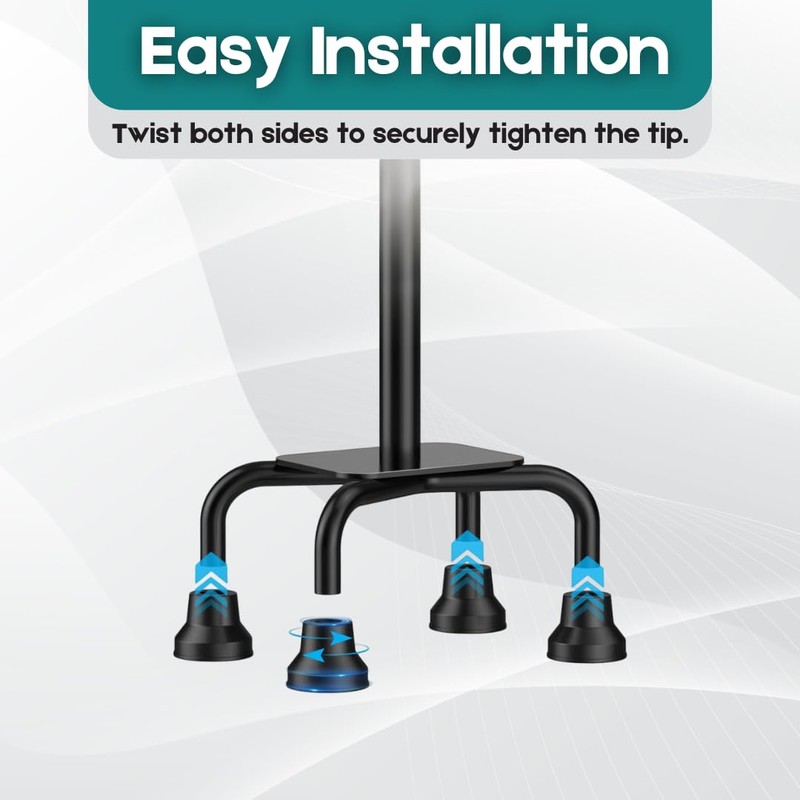 Strapazierfähige Gummispitzen für Gehstock (4 Stück), Ersatzhülsen, Gummifuß, rutschfest, für