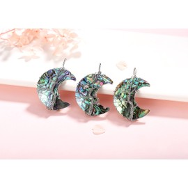 XIANNVXI Women's Necklace, Silver Chain, Crystals, Crescent Moon, Chains, Pendant, Crystal Chain, Tree of Life, Natural Energy Gemstones, Jewellery, Gift for Women, Crystal Stainless Steel, No