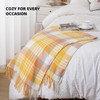 BATTILO HOME Yellow Plaid Throw Blanket for Couch - Fall