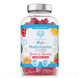 Kids/Childrens Vitamins - 60 Multivitamin & Minerals Gummies - Natural Berry Flavour Packed with Essential Nutrients - Vegan & Free of Artificial Sweeteners – 2 Months Supply – UK Made