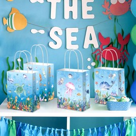12 Pieces Under Sea Themed Birthday Party Decorations Mermaid Garland Underwater Decoration Underwater World Decoration for Mermaid Theme Birthday Party Decorations