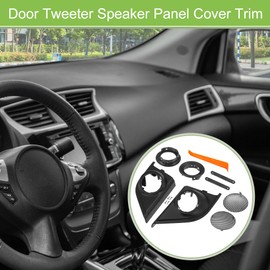 ACROPIX Interior Front Car Door Speaker Window a Pillar Cover Trim Tweeter Speaker Panel Fit for Honda CRV 2017-2019 with Screwdriver ABS Black - Pack of 2