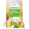 LOOMICA Licorice Mint Tea Bags, Caffeine Free, Refreshing Peppermint &
