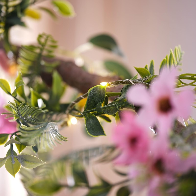 Lights4fun LED Spring Garland Illuminated Garland Spring 180 cm Spring