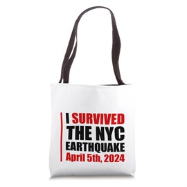 NYC Earthquake I Survived Earthquake Emergency Kit Tote Bag