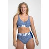 Miss Mary of Sweden Azure Patterned Bikini Bottoms Maximodell, navy