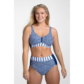 Miss Mary of Sweden Azure Patterned Bikini Bottoms Maximodell, navy blue
