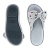 isotoner Womens Recycled Embroidered Jersey Tie Slide, Heather Grey, 8.5-9