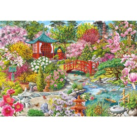 Gibsons The Japanese Garden 100XXL Piece Jigsaw Puzzle | Beautiful Colourful Jigsaw Extra Large Piece Puzzle for Adults | Sustainable Premium 100% Recycled Board Great Gift for Adults Gibsons Games