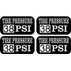 StickerTalk Tire Pressure 38 PSI Vinyl Stickers, 2 inches by 1 inch
