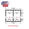 3/4" Panel Sliding Door Track - 48" Black Plastic Upper