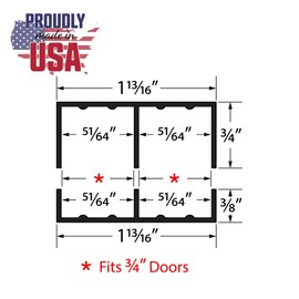 3/4" Panel Sliding Door Track - 48" Black Plastic Upper & Lower Set, USA Made, Pack of 1 - Outwater