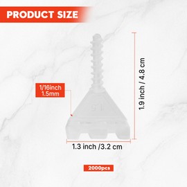 DGSL Tile Leveling System 1/16", 2000 Pcs Tile Spacers, Tile Spacers Leveling System for Professional Ceramic Tile and Stone Installation, Effortless DIY Install, Precision Gap Control