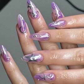 Press on Toenails French Tip Pink Square Fake Toenails Full Cover 5D Flower False Toes Nails with Designs Glossy Artificial Beach Full Cover Toenail for Women Girls 24Pcs