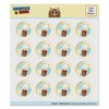 Root Beer Float Puffy Bubble Dome Scrapbooking Crafting Sticker Set