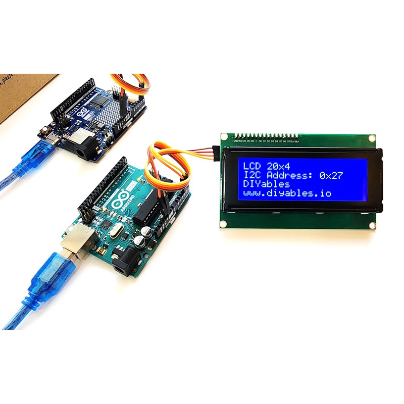 LCD 2004 I2C (TWI) 20x4 Display Module with Blue Backlight,