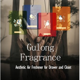 Forest Charger 4PCS Bird Car Air Freshener, Hanging Freshener for Car & Home, Decorative Closet & Drawer Sachet, Elegant Bird Design - Long-Lasting Scent