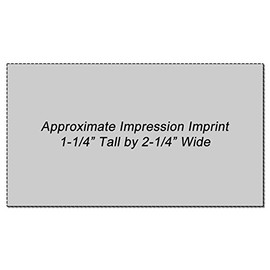 Acorn Sales Co PSI3255 Pre Inked Rectangular Rubber Stamp 1-1/4" x 2-1/4"