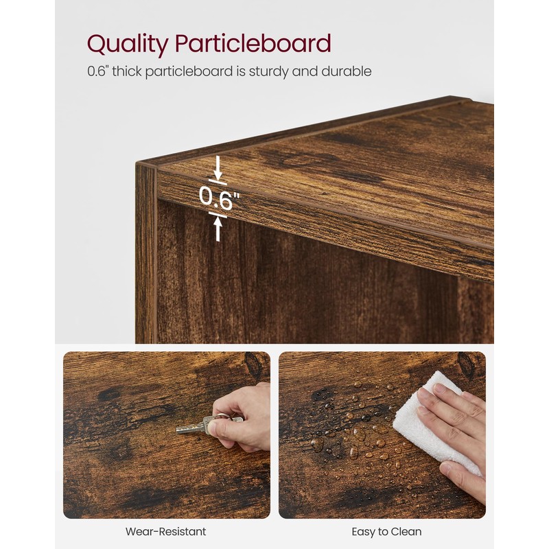 VASAGLE CUSTOS Collection - Bookshelf, 6-Tier Bookcase, Book Shelf, Open