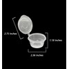 MIUPOO Round Sauce Cups, Plastic Sauce Cups, Transparent Sauce Cups,