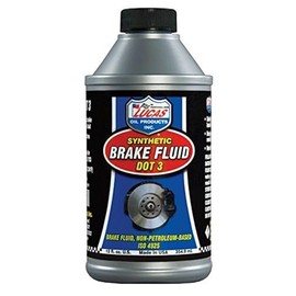 Lucas Oil Brake Fluid, DOT 3, Synthetic, 12 oz Bottle, Each