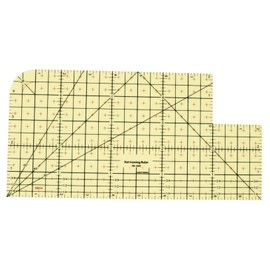 NUOBESTY Ironing Ruler for Quilting and Clothing Making - Hot Iron Measuring Tool with Double Grid - Stripology Quilt Template - Acrylic Cloth Ruler - Plastic Pearlescent