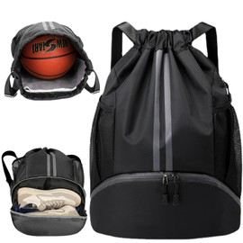 WUBAYI Drawstring Bag, Football Boot Bag,Gym Sack Swimming Bag,Unisex Large Drawstring Bags with Wet and Dry Separation Bag,Waterproof Gym Bag for Men Women Sports Gym Travel,Sport,School,