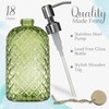 JASAI 18Oz Tea Green Soap Dispenser with Rust Proof Pump,