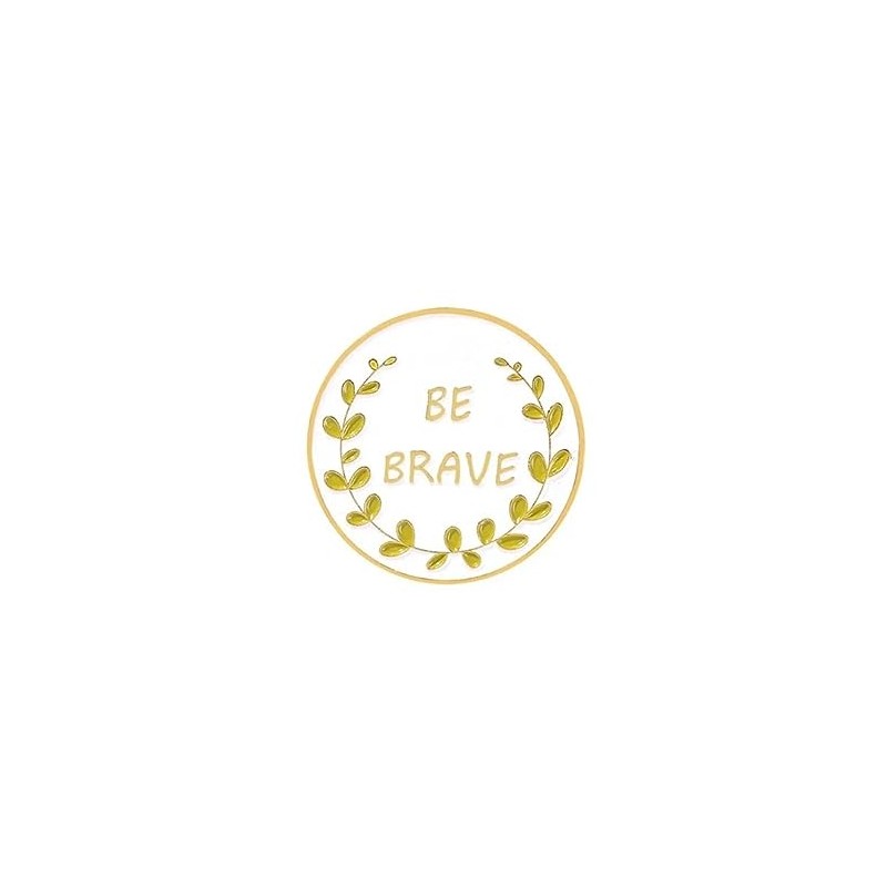 GBJUK Be Brave Mental Health Enamel Pin Badge Lapel Metal,