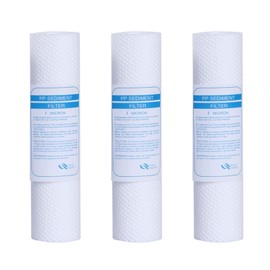 HUINING 1 Micron Precipitation Water Filter, 3 Packages, 2.5“x 10 ",Used for Cleaning Water, Suitable for All Reverse Osmosis Household Systems.(PP-3PCS)
