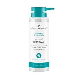 CLEAN BOTÁNICA, Gel de Baño con Coco y Colágeno, Exfoliante Ligero, Sin Parabenos, Firmeza para tu Piel, 532 ml