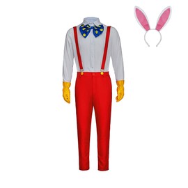 AnimeDiycos Roger Rabbit Cosplay Costume Adult Funny Cartoon Rabbit Outfit XL