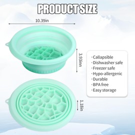 Silicone Face Bowl for Ice with Built-In Icetray,Foldable Ice Facial Folding Washbasin,Portable Face Ice Bath Bowl for Pore Skin Tightening Puffiness,Facial Plunge Bowl Water Chiller
