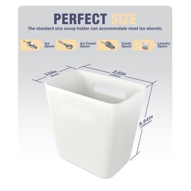 Neepanda Ice Scoop Holder for Ice Machine& Freezer, Large Magnetic Scoop Holder Fits Countertop Ice Makers, Ice Cream Scoops, Kitchen Food Scoops, L 5.5'' x W 3.54'' x H 5.9''