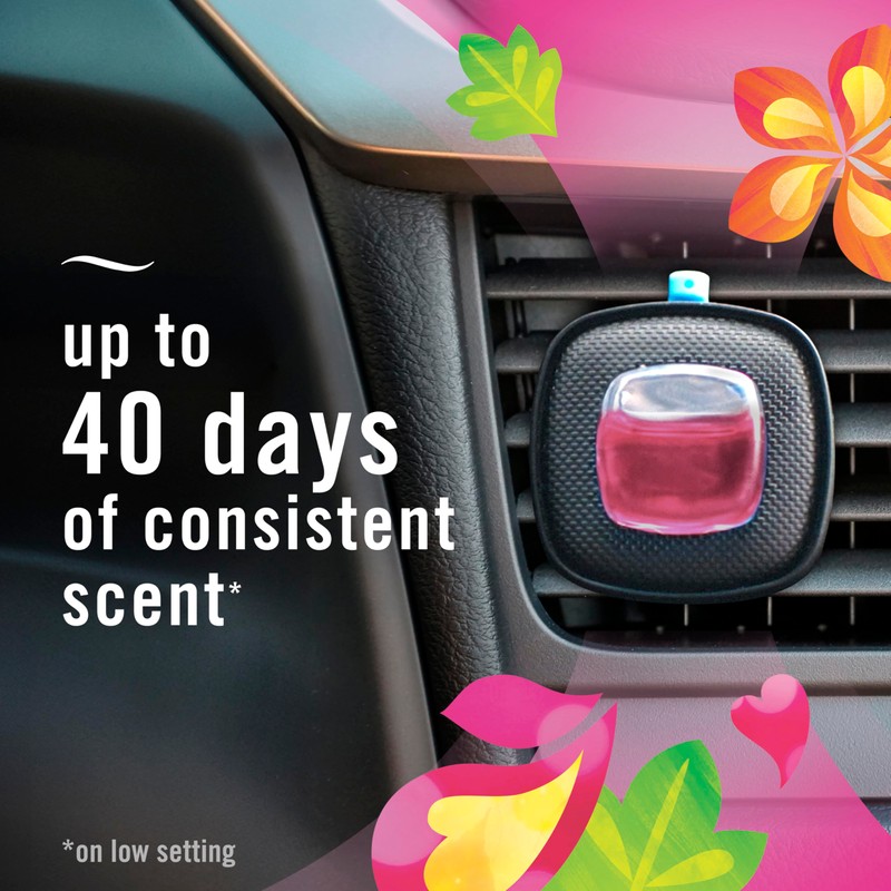 Febreze Car Odor-Fighting Air Freshener Vent Clip with Gain Scent,