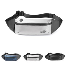 ZZHAO Belt Bag Women's Bum Bag Fashion Waist Bag, Silver Gray