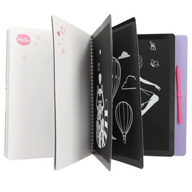 Depesche TOPModel 12410 Magic Scratch Book with 20 Pages Scratch Motifs, Book with Colourful Gradient and Scratch Pen