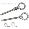 CUKAYO Eye Bolts, 5pack 3/8" X 4-3/4" Heavy Duty Shoulder